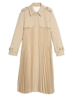 Sandro Vino Pleated Trench Coat