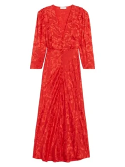 Sandro Azel Jacquard Midi Dress