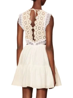 Sandro Isee Lace-Trim Mini Dress -Sandro Sales Shop unnamed file 196