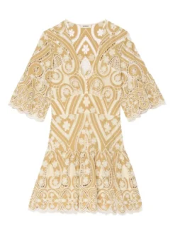 Sandro Drew Guipure Lace Mini Dress