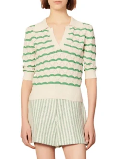 Sandro Lilio Pointelle-Knit Sweater 8 Sandro Lilio Pointelle-Knit Sweater -Sandro Sales Shop unnamed file 229