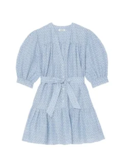 Sandro Emilion Printed Silk-Blend Dress