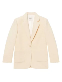 Sandro Carmelo Cotton Tweed Blazer