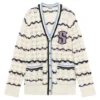 Sandro Ludvik Crocheted Logo Patch Cardigan