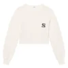 Sandro Dorian Cropped Logo Sweater Ecru -Sandro Sales Shop unnamed file 395