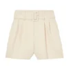 Sandro Arthus Belted High-Waist Shorts