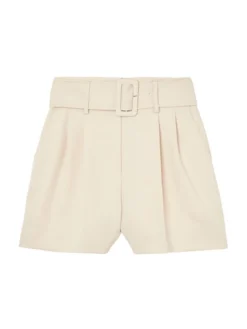 Sandro Arthus Belted High-Waist Shorts