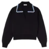 Sandro Crochet-Collar Pullover Sweater -Sandro Sales Shop unnamed file 461