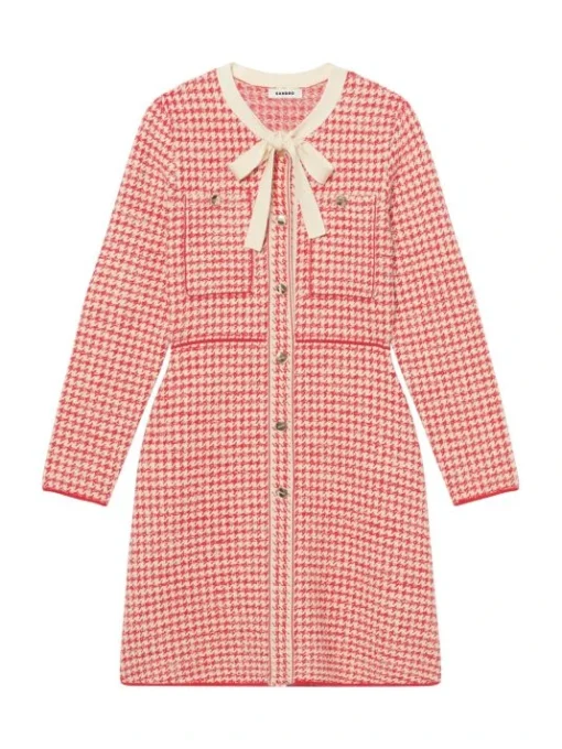 Sandro Edmee Houndstooth Tweed Dress -Sandro Sales Shop unnamed file 686