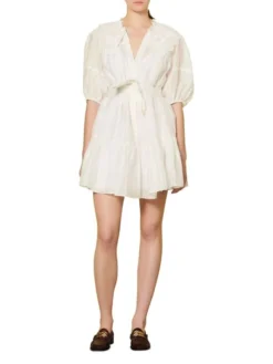 Sandro Emiliana Sheer Linen Mini Dress -Sandro Sales Shop unnamed file 698