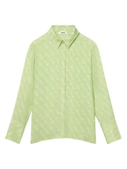 Sandro Cayetana Silk Button-Up Shirt