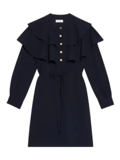 Sandro Wendy Ruffled Yoke Mini Dress