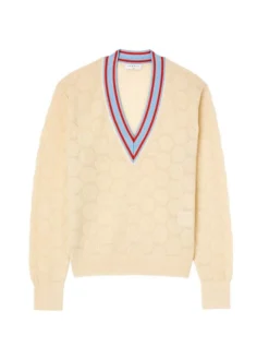 Sandro Lorezo Polka Dot V-Neck Sweater Ecru 8 Sandro Lorezo Polka Dot V-Neck Sweater Ecru -Sandro Sales Shop unnamed file 762