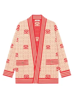 Sandro Ezekiel Logo Jacquard Cardigan