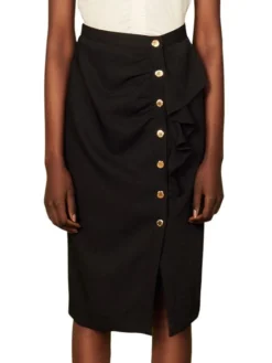 Sandro Lisandre Ruffle Midi Skirt -Sandro Sales Shop unnamed file 814