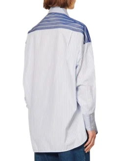 Sandro Oriane Pieced Stripe Button-Up -Sandro Sales Shop unnamed file 819