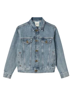 Sandro Iris Faded Denim Jacket