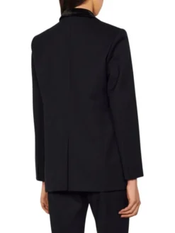 Sandro Velvet-Trim Tailored Blazer -Sandro Sales Shop unnamed file 85