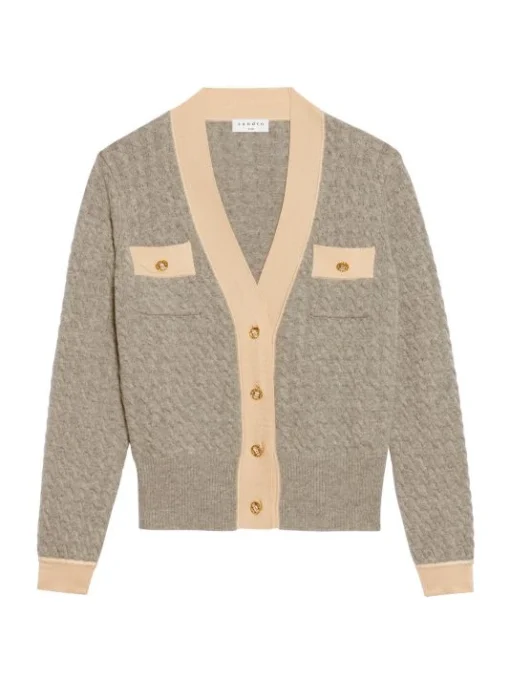 Sandro Jane Cabled Cardigan -Sandro Sales Shop unnamed file 871