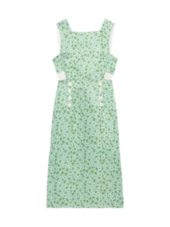 Sandro Ashley Floral Print Midi Dress