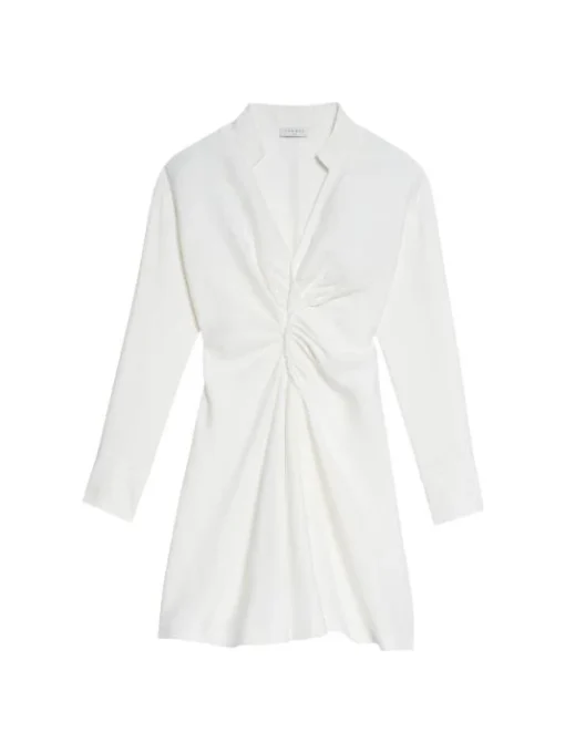 Sandro Celia Ruched Shirtdress Navy -Sandro Sales Shop unnamed file 98